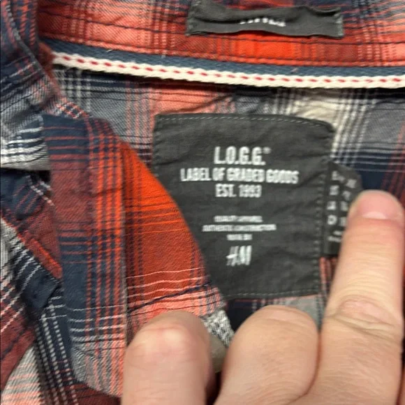 L.O.G.G by H&M Plaid Button-Up Shirt Size XL - Picture 4 of 5